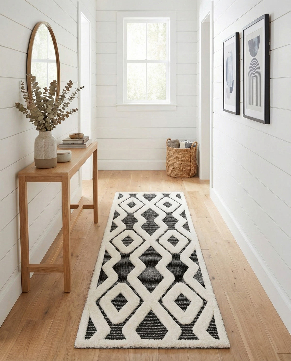 Monochrome Collection Area Rug -  Glacier Runner Gray  lifestyle 99