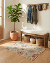 Seaside Blooms Collection Area Rug - Seychelles Rectangle Beige  lifestyle 14