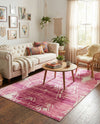 Metro Heights Collection Area Rug -  Madison Rectangle Pink  lifestyle 43