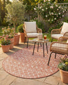 Savannah Pergola Collection Area Rug -  Pergola (Rust Red) Oval Rust Red  lifestyle 69