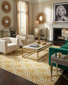 Hollywood Luxe Collection Area Rug -  Rodeo Rectangle White Gold  lifestyle 20