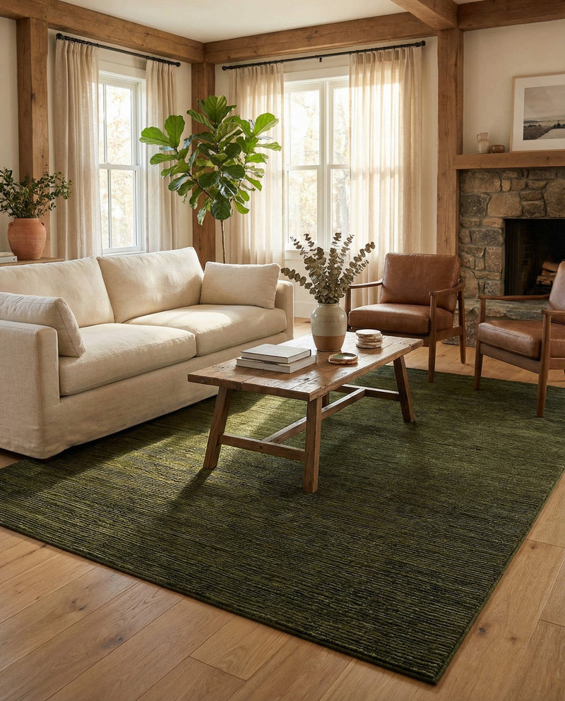 Bloomsbury Elegance Collection Area Rug -  Kensington (Green) Rectangle Green  lifestyle 5