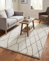 Cozy Haven Shag Collection Area Rug - Serenity (Ivory) Rectangle Ivory  lifestyle 22