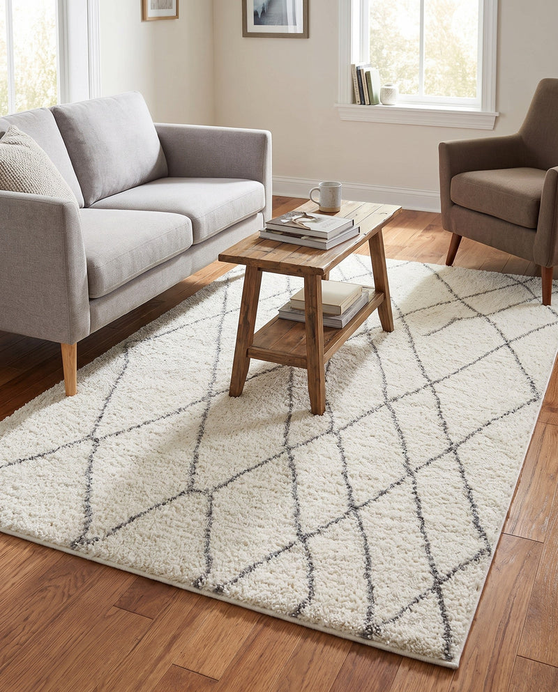 Cozy Haven Shag Collection Area Rug - Serenity (Ivory) Rectangle Ivory  lifestyle 22