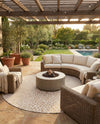 Urban Oasis Rugs Collection Area Rug -  Terrace (Dark Beige) Round Dark Beige  lifestyle 69