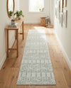 Marrakesh Lattice Collection Area Rug - Casablanca (Ivory Aqua) Runner Ivory Aqua  lifestyle 44