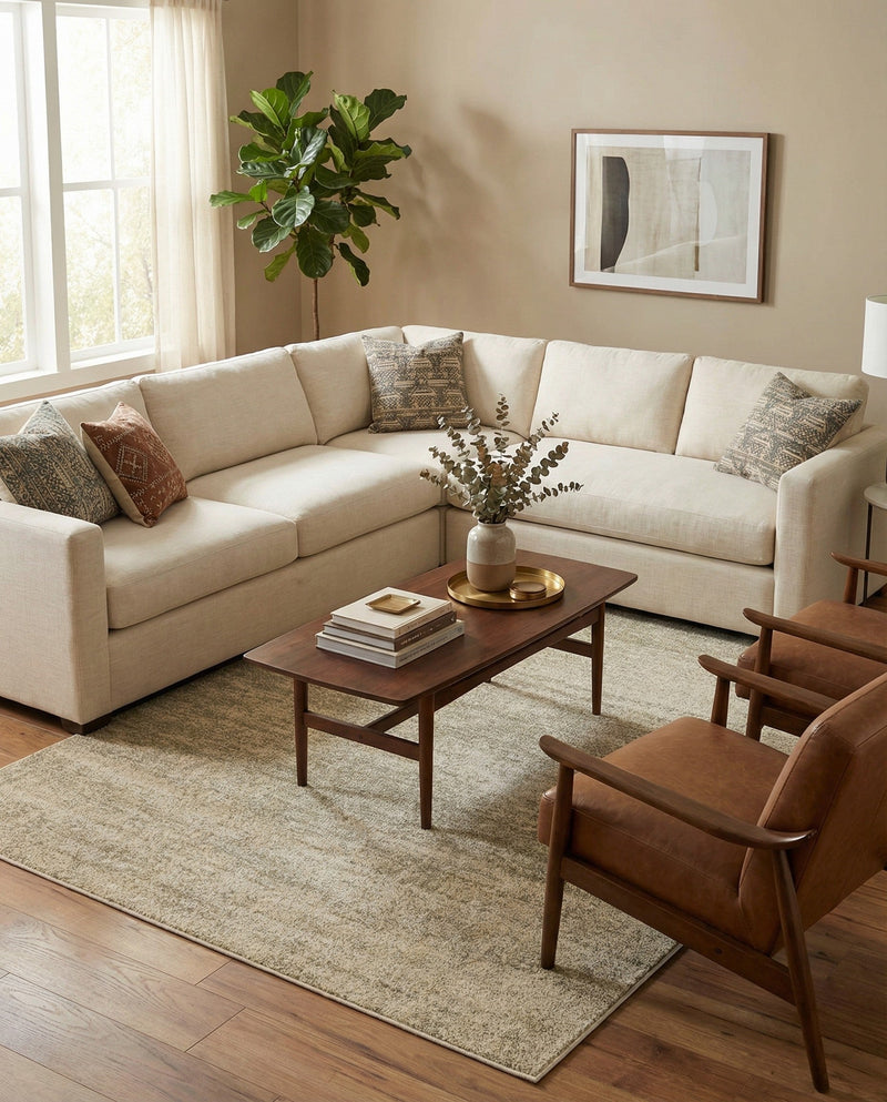 Studio Haven Collection Area Rug -  Gallery (Bone Beige) Rectangle Bone Beige  lifestyle 11