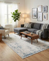 Aegean Elegance Collection Area Rug -  Milos Rectangle Gray Blue  lifestyle 22