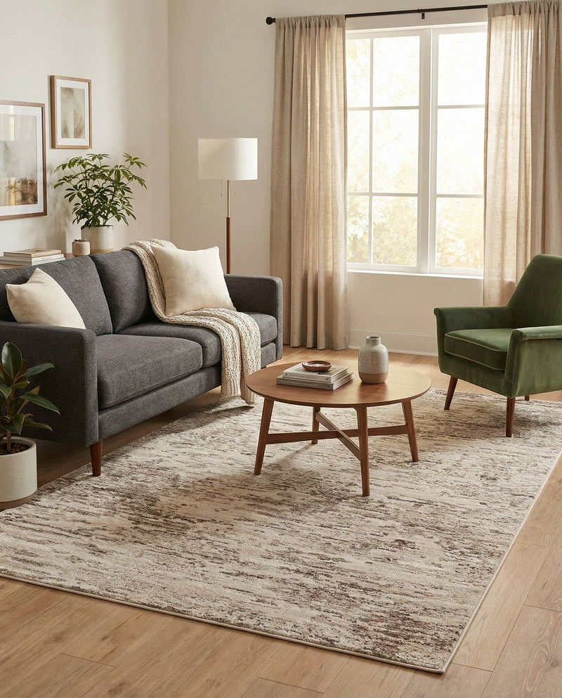 Serenity Sands Collection Area Rug - Dunescape Rectangle Brown  lifestyle 19