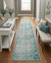 Metro Heights Collection Area Rug -  Midtown Runner Teal  lifestyle 35