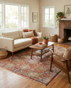 Seville Stripes Collection Area Rug -  Cordoba (Brick Red) Rectangle Brick Red  lifestyle 6