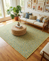 Urban Oasis Rugs Collection Area Rug -  Rooftop (Yellow and Aqua) Rectangle Yellow and Aqua  lifestyle 19