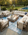 Urban Terrace Collection Area Rug -  Vertex Rectangle Blue and Ivory  lifestyle 3