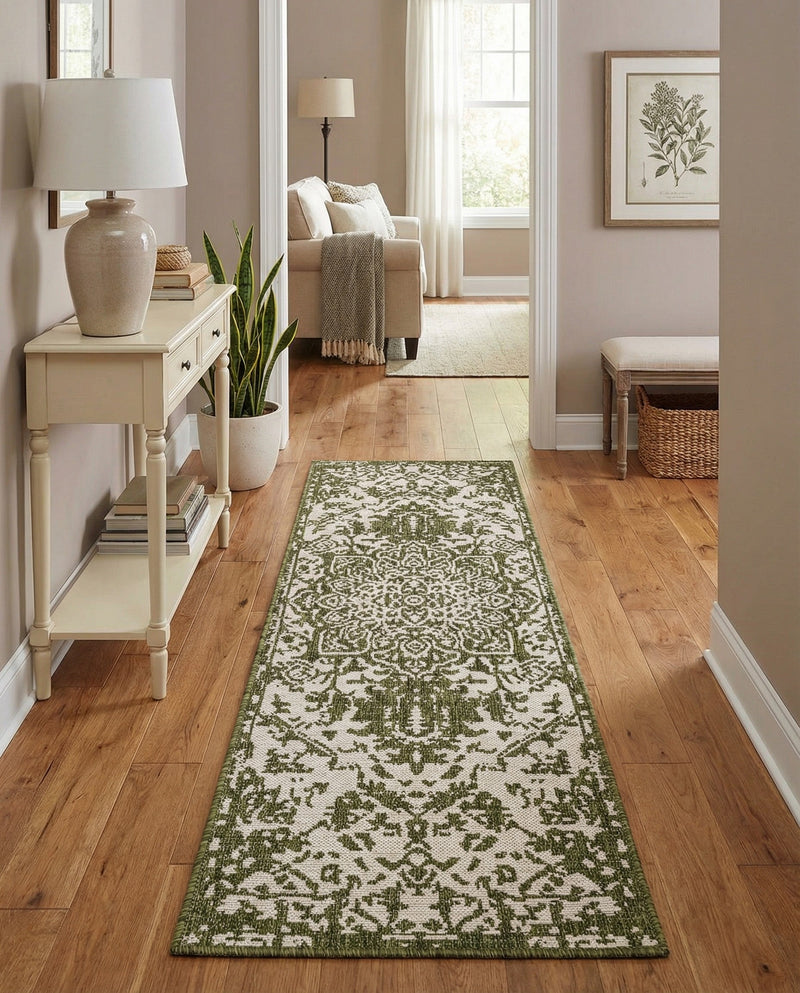 Urban Oasis Rugs Collection Area Rug -  Penthouse (Green) Runner Green  lifestyle 78