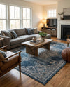 Mykonos Manor Collection Area Rug -  Tinos (Blue) Rectangle Blue  lifestyle 8