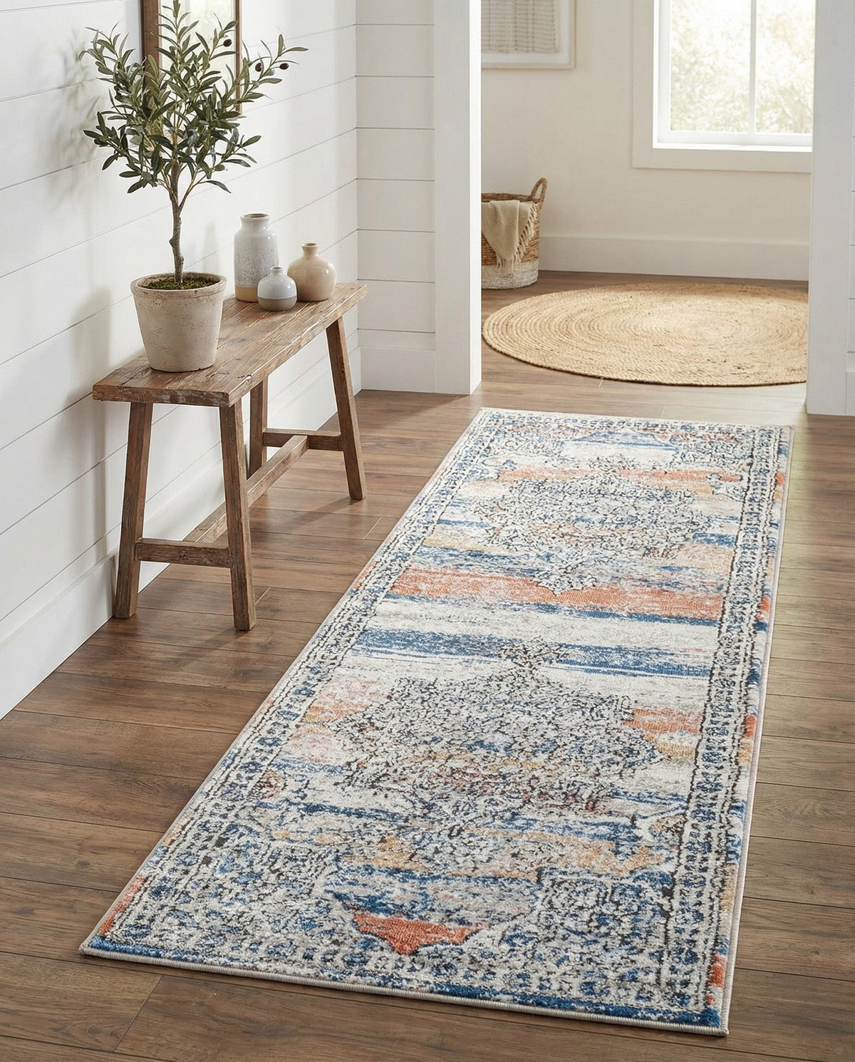 Mykonos Manor Collection Area Rug -  Tinos (Multi) Runner Multi  lifestyle 96