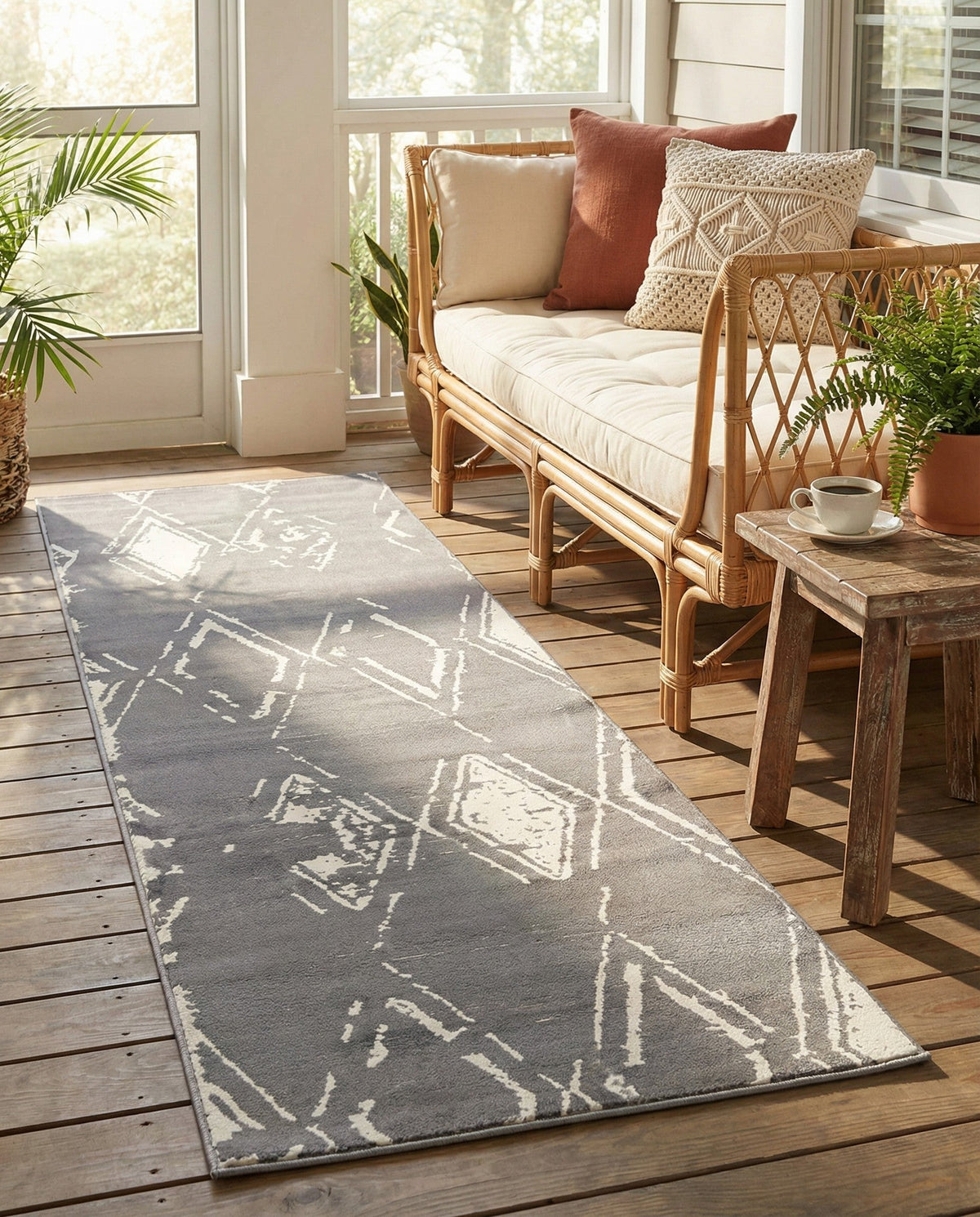 Metro Heights Collection Area Rug -  Madison Runner Gray  lifestyle 120