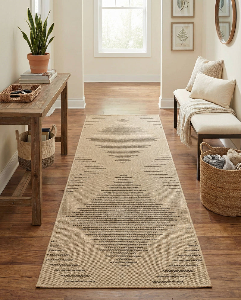 Sahara Sands Collection Area Rug -  Merimde Runner Natural  lifestyle 69