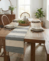 Tassel Trail Collection Area Rug - Pathway (Gray) Table Runner Gray  lifestyle 79