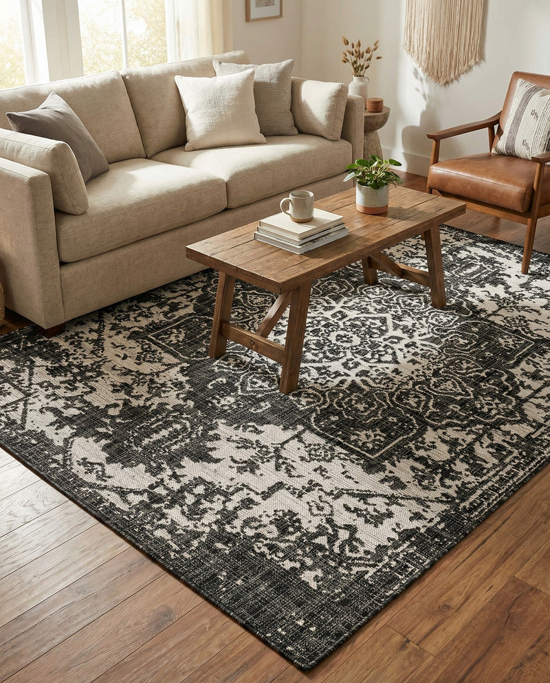 Urban Oasis Rugs Collection Area Rug -  Penthouse (Charcoal Gray) Rectangle Charcoal Gray  lifestyle 26