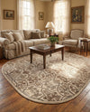 Andes Summit Collection Area Rug -  Merida Oval Dark Beige  lifestyle 80