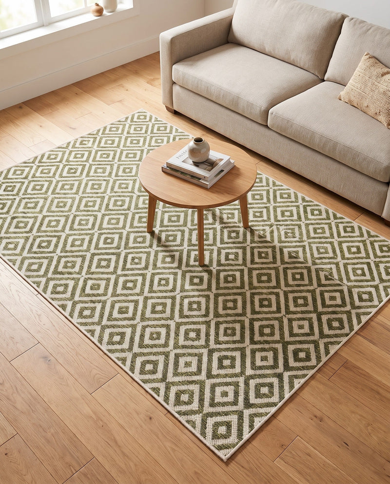 Urban Oasis Rugs Collection Area Rug -  Rooftop (Green) Rectangle Green  lifestyle 27