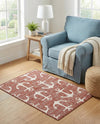 Seaside Haven Rugs Collection Area Rug - Sapphire (Rust Red) Rectangle Rust Red  lifestyle 10