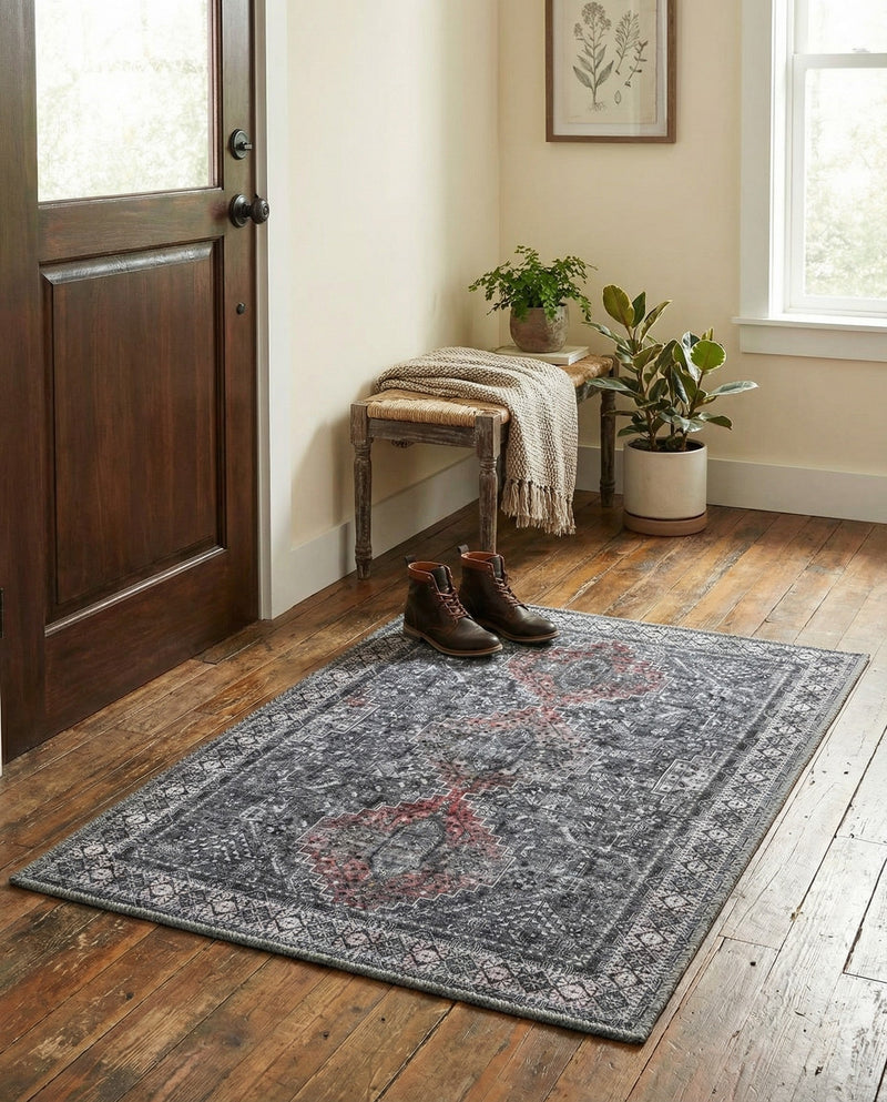 Heritage Elegance Collection Area Rug -  Uffizi Rectangle Gray  lifestyle 25