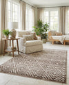 Sanctuary Retreat Collection Area Rug -  Oasis Rectangle Chocolate Brown  lifestyle 10