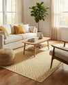 Urban Oasis Rugs Collection Area Rug -  Rooftop (Yellow Ivory) Rectangle Yellow Ivory  lifestyle 6