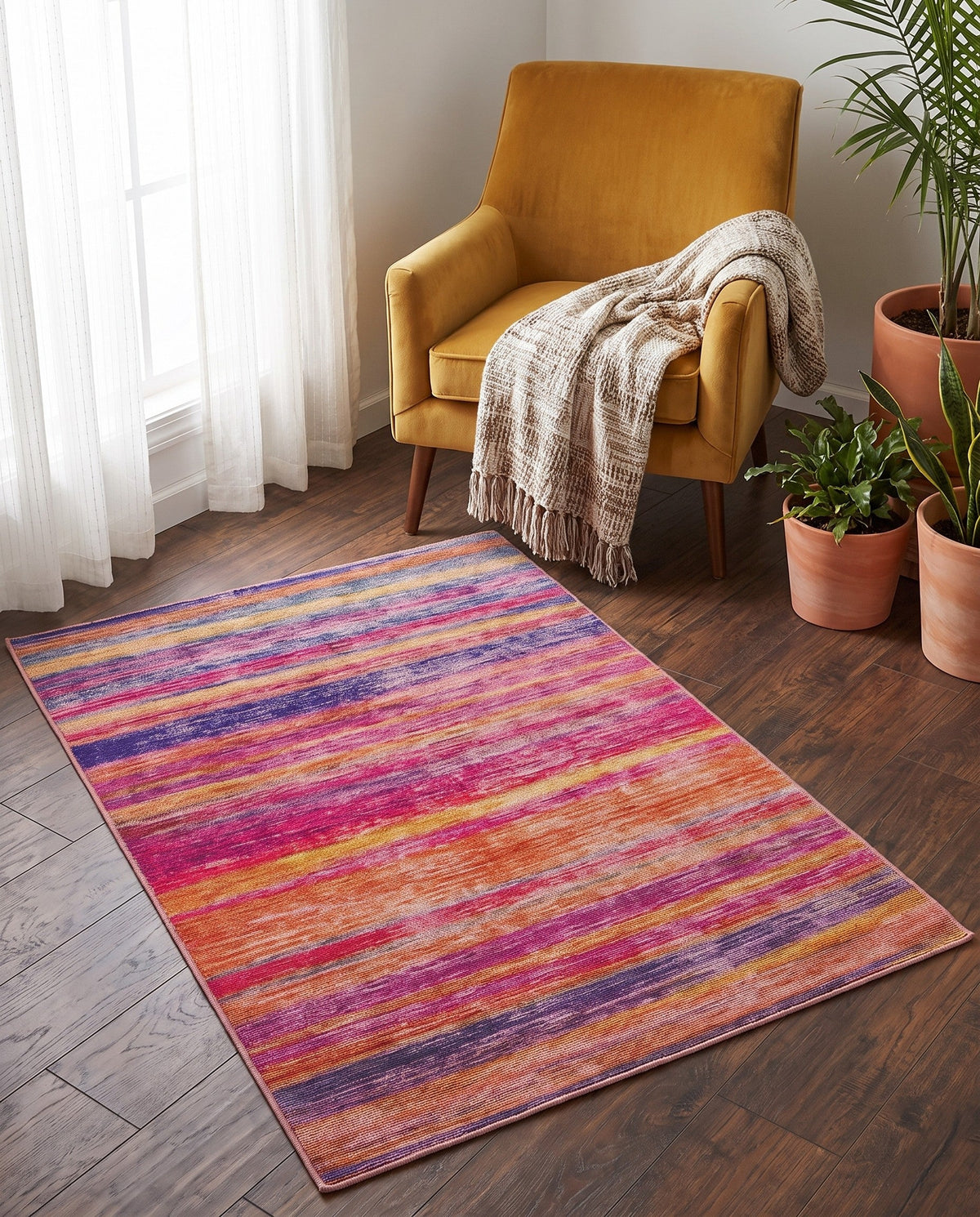 Sahara Essence Collection Area Rug - Oasis (Multi) Rectangle Multi  lifestyle 17