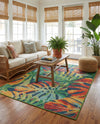 Coastal Terrace Collection Area Rug -  Pier Rectangle Multi  lifestyle 16