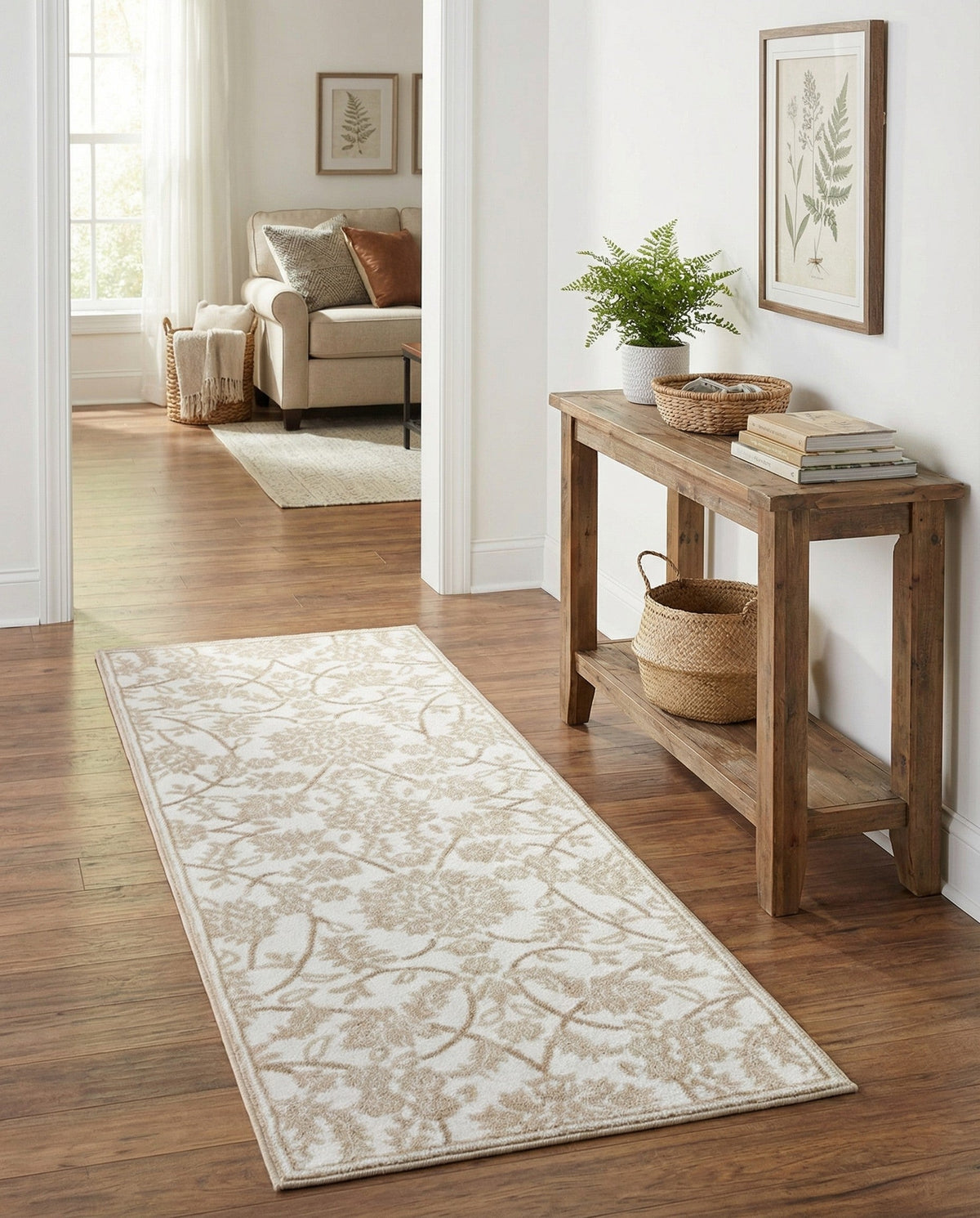 Andes Summit Collection Area Rug -  Chimborazo Runner Snow White  lifestyle 119