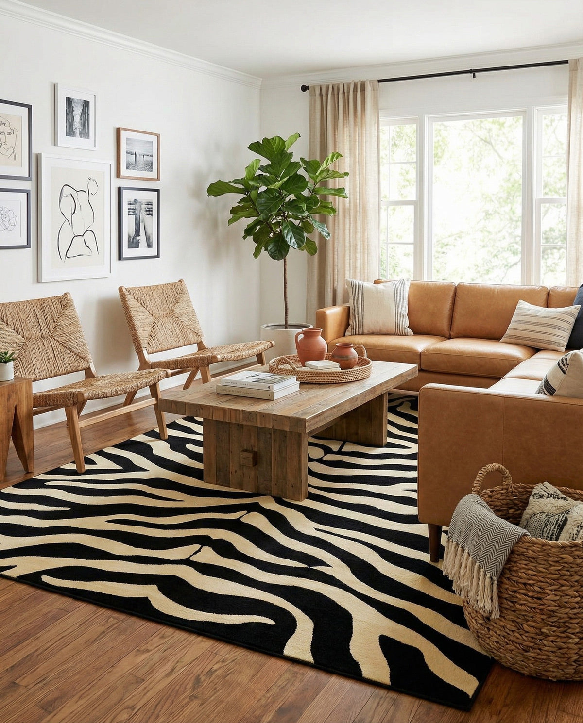 Savannah Sojourn Collection Area Rug -  Kilimanjaro Rectangle Black  lifestyle 12