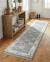 Arcadia Rugs Collection Area Rug - Eden (Gray and Blue) Runner Gray and Blue  lifestyle 53