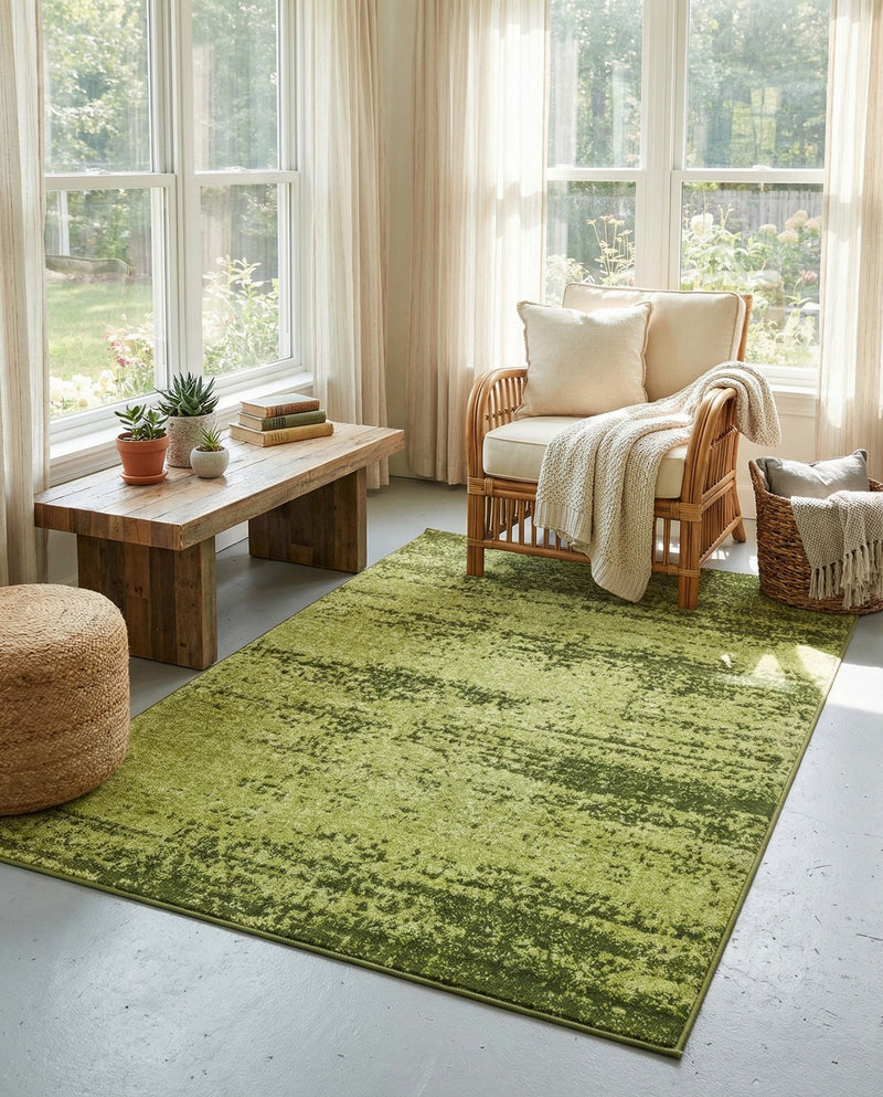 Studio Haven Collection Area Rug -  Gallery (Green) Rectangle Green  lifestyle 25
