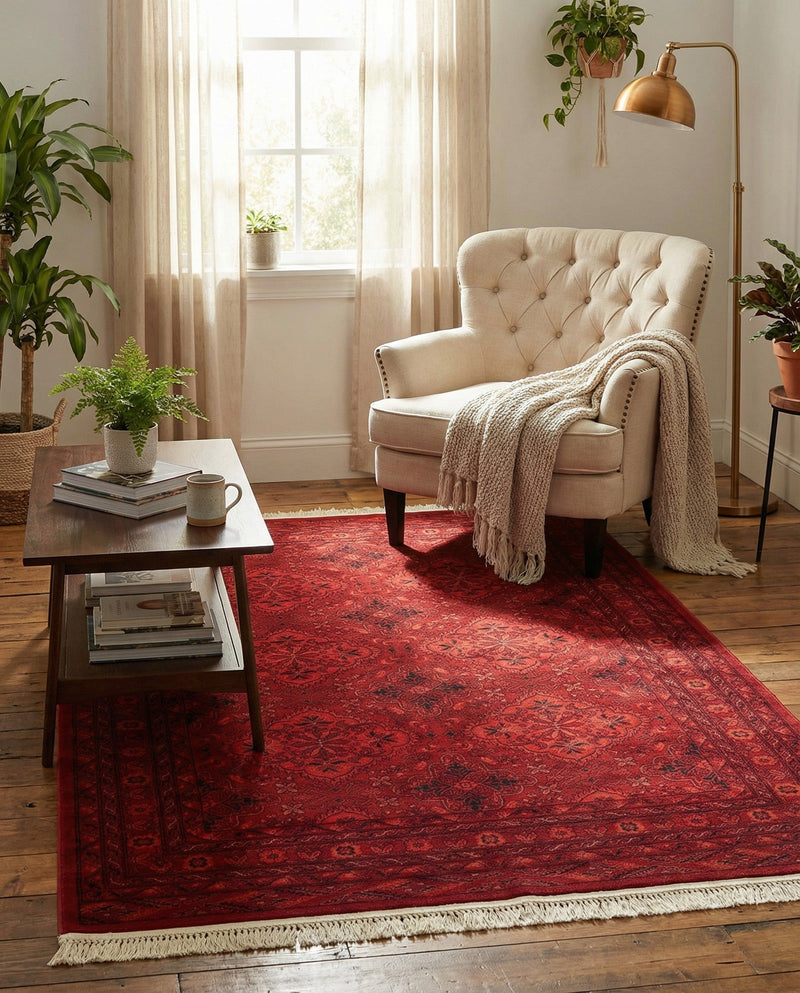 Samarkand Elegance Collection Area Rug -  Samanid Rectangle Red  lifestyle 4