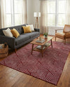 Aravalli Collection Area Rug - Udaipur Rectangle Burgundy Red  lifestyle 39
