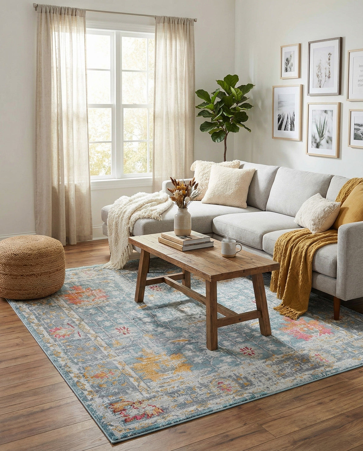Arcadia Rugs Collection Area Rug -  Olympus Square Blue  lifestyle 133