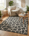 Savannah Escape Collection Area Rug -  Rainforest Rectangle Charcoal Gray  lifestyle 19