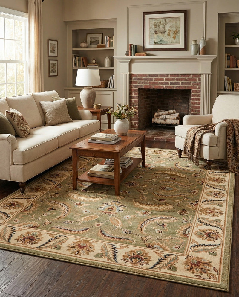 Jaipur Elegance Collection Area Rug -  Lal Rectangle Green  lifestyle 20