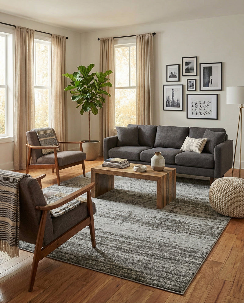 Studio Haven Collection Area Rug -  Gallery (Dark Gray) Rectangle Dark Gray  lifestyle 17