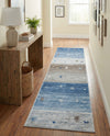 Zagros Shades Collection Area Rug -  Sisakht Runner Blue Gray  lifestyle 62