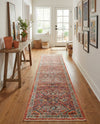 Seville Stripes Collection Area Rug -  Malaga (Brick Red) Runner Brick Red  lifestyle 74