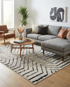 Marrakech Mosaic Collection Area Rug -  Tangier Rectangle Black and White  lifestyle 7