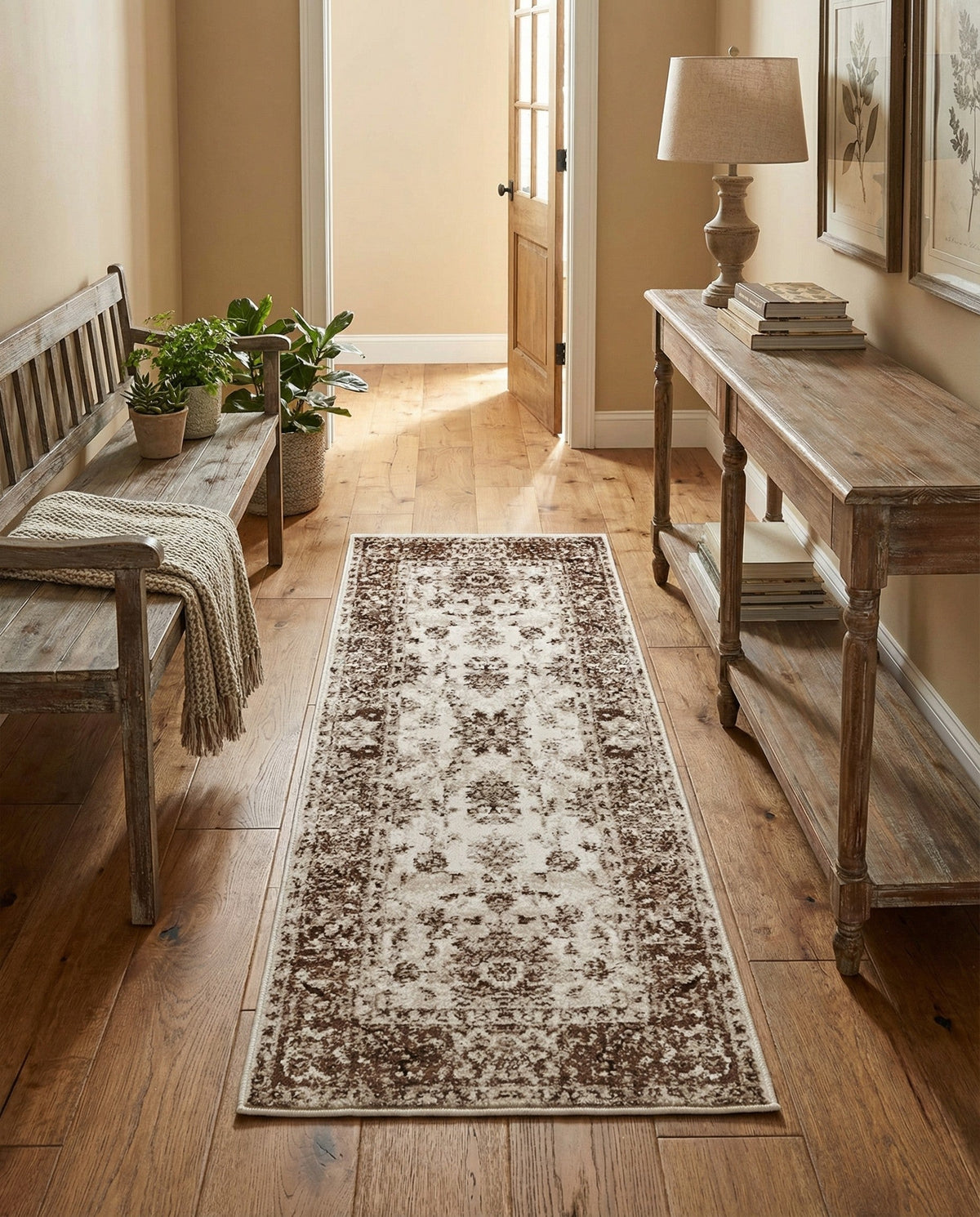 Andes Summit Collection Area Rug -  Aconcagua Runner Cream  lifestyle 70