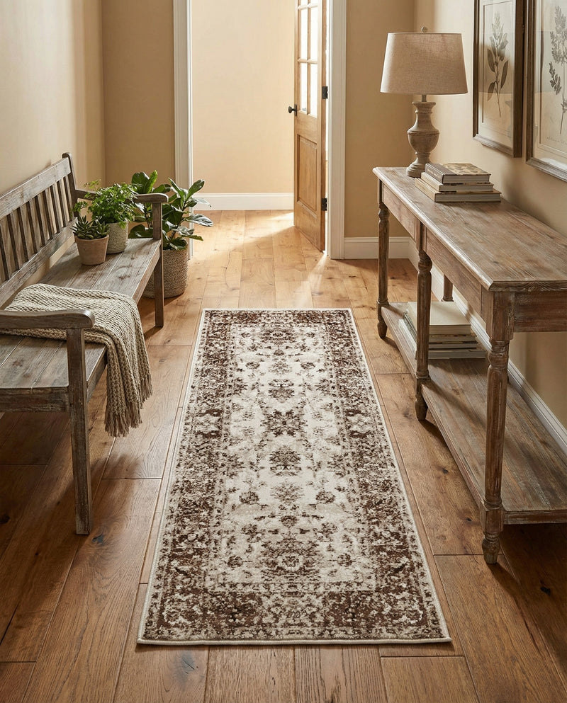 Andes Summit Collection Area Rug -  Aconcagua Runner Cream  lifestyle 70