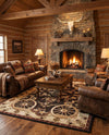 Frontier Trails Collection Area Rug -  Onyx Rectangle Black  lifestyle 50