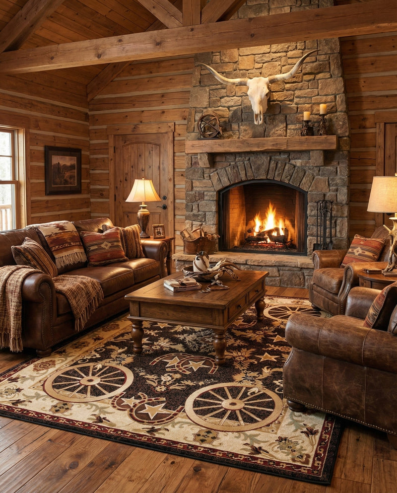 Frontier Trails Collection Area Rug -  Onyx Rectangle Black  lifestyle 50