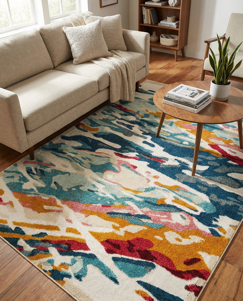 Outdoor Marrakesh Collection Area Rug -  Meknes Rectangle Multi  lifestyle 18